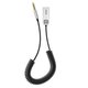 AUX-кабель Baseus BA01, USB тип-A, TRRS 3.5 мм, 50 см, чорний, сірий, пружина , #CABA01-01 Прев'ю 1