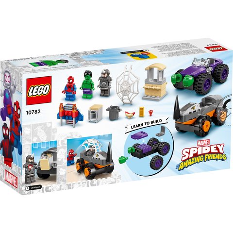 Конструктор LEGO Spidey Битва Халка з Носорогом на вантажівках (10782) Прев'ю 1