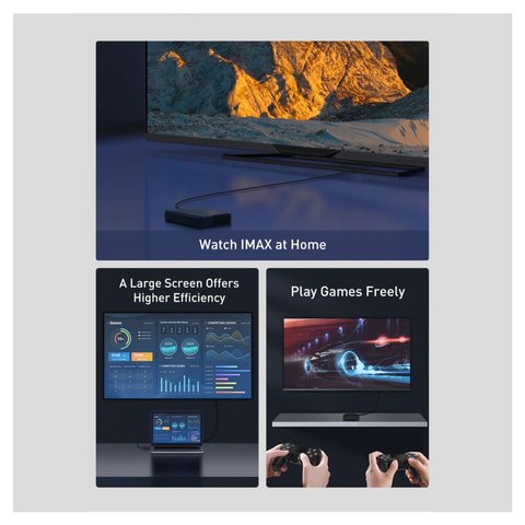 Кабель HDMI Baseus High Definition Series, HDMI, 2 м, черный, 8K, #CAKGQ-K01 Превью 1
