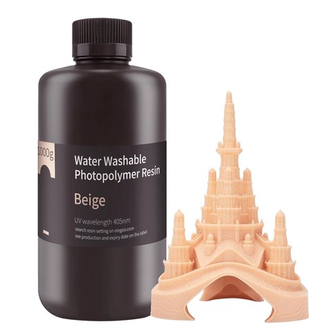 Фотополимерная смола для 3D-принтера ELEGOO Beige (водосмываемая), 1 кг Превью 1