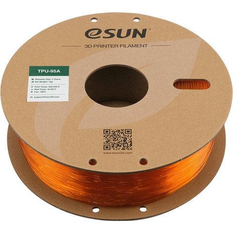 Филамент для 3D-принтера eSUN TPU-95A Translucent Orange, 1 кг Превью 2