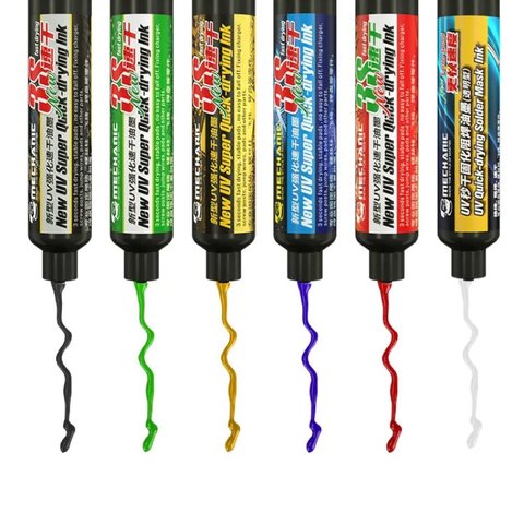 Máscara de soldadura Mechanic SU3, roja, 10 ml, UV Vista previa  1
