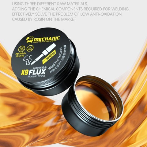 Fundente en pasta Mechanic X9, no requiere enjuague, a base de colofonia, 20 g Vista previa  1
