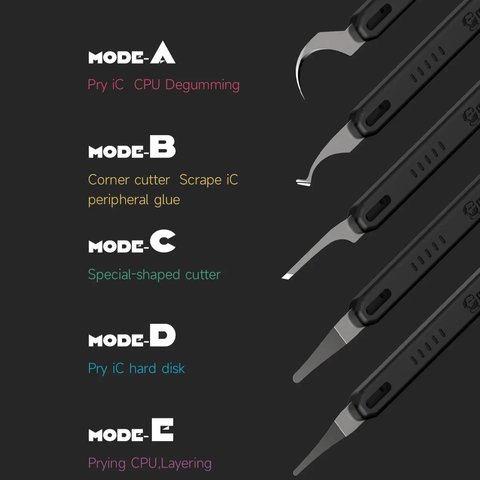 Knife Set Mechanic Quick Edge 7, (for removing glue, for ICs, 5 in 1) Preview 2