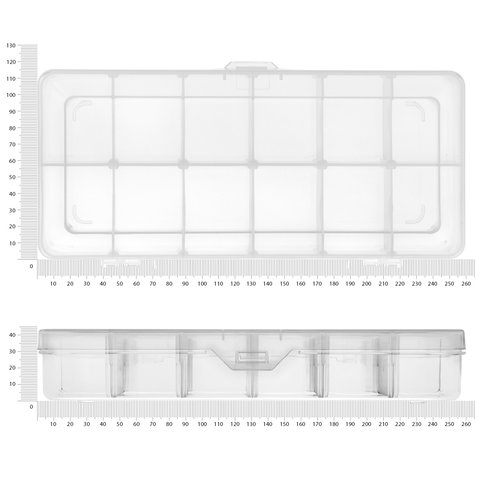 Caja para almacenamiento de las piezas pequeñas Pro'sKit 203-132F (O.D.:260x115x43.5 mm) Vista previa  1
