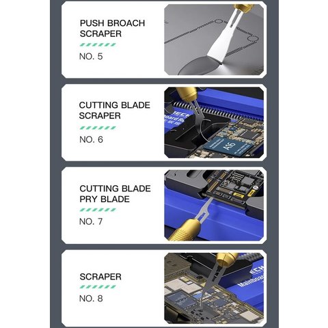 Cuchilla de bisturí Mechanic 008, para microcircuitos, 8 in 1 Vista previa  3