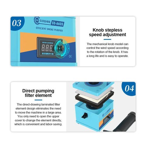 Absorbedor de humos Sunshine SS-6605, de sobremesa Vista previa  5