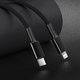 Cable USB Baseus High Density Braided, USB tipo C, Lightning, 200 cm, 20 W, negro, #CATLGD-A01 Vista previa  2
