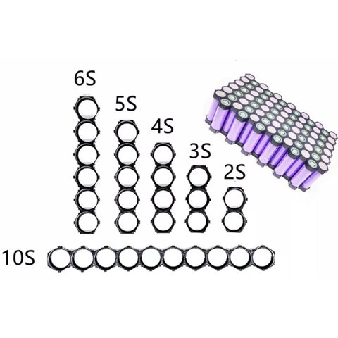 Крепление для аккумуляторов 18650, сота, 1x4 Превью 1