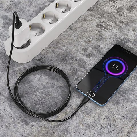USB кабель Borofone BX51, USB тип-A, micro-USB тип-B, 100 см, 2 A, чорний, #6931474743916 Прев'ю 3