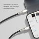 USB кабель Baseus Cafule Series Metal, USB тип-C, Lightning, 200 см, 20 Вт, чорний, в нейлоновому обплетенні, #CATLJK-B01 Прев'ю 1