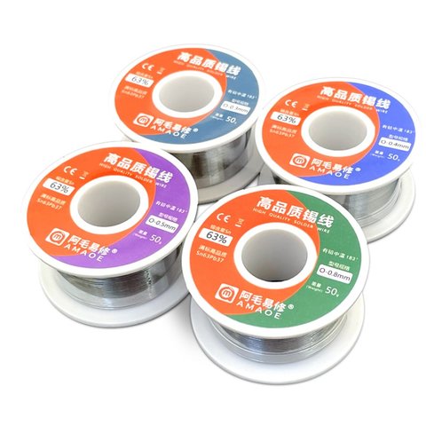 Припой Amaoe 6337-O, Sn 63% , Pb 37%, 0,5 мм, 50 г Превью 2