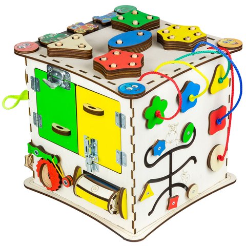 Бизиборд GoodPlay Развивающий кубик (25×25×25) Превью 1