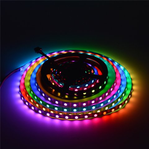 Tira de luces LED RGB SMD5050, WS2813 (negra, con controles, IP20, 5 V, 60 diodos LED/m, 5 m) Vista previa  2
